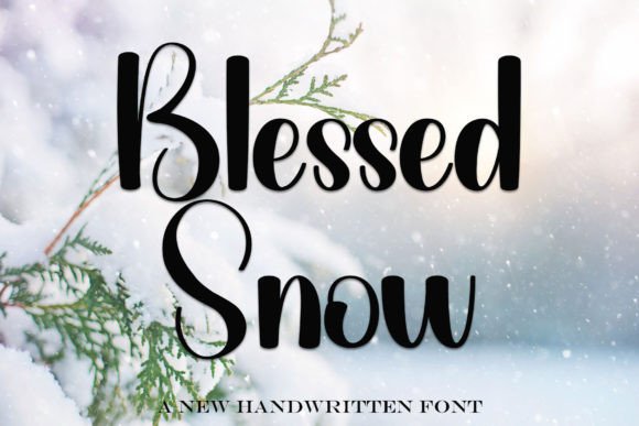 Blessed Snow: A Stylish Handwritten Font for Modern Marketing Visuals