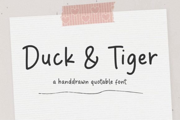 Duck Tiger: A Handdrawn Quotable Font for Modern Editorial Design