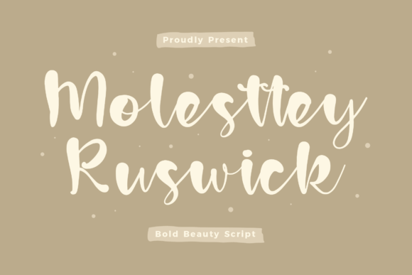 Molesttey Ruswick: A Handwritten Font for Makers and Creative Sellers