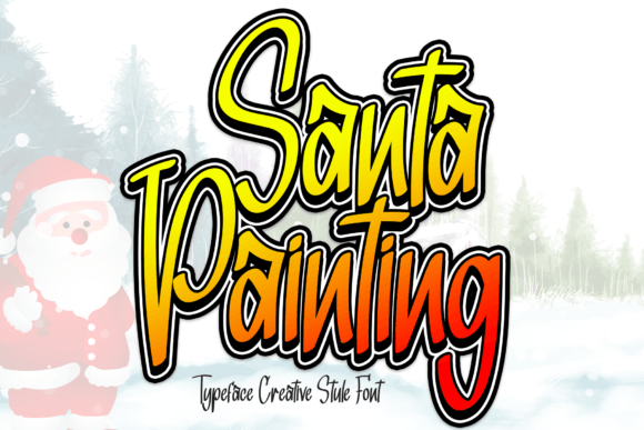 Santa Painting: A Modern Handwritten Font for Creative Editorial Design